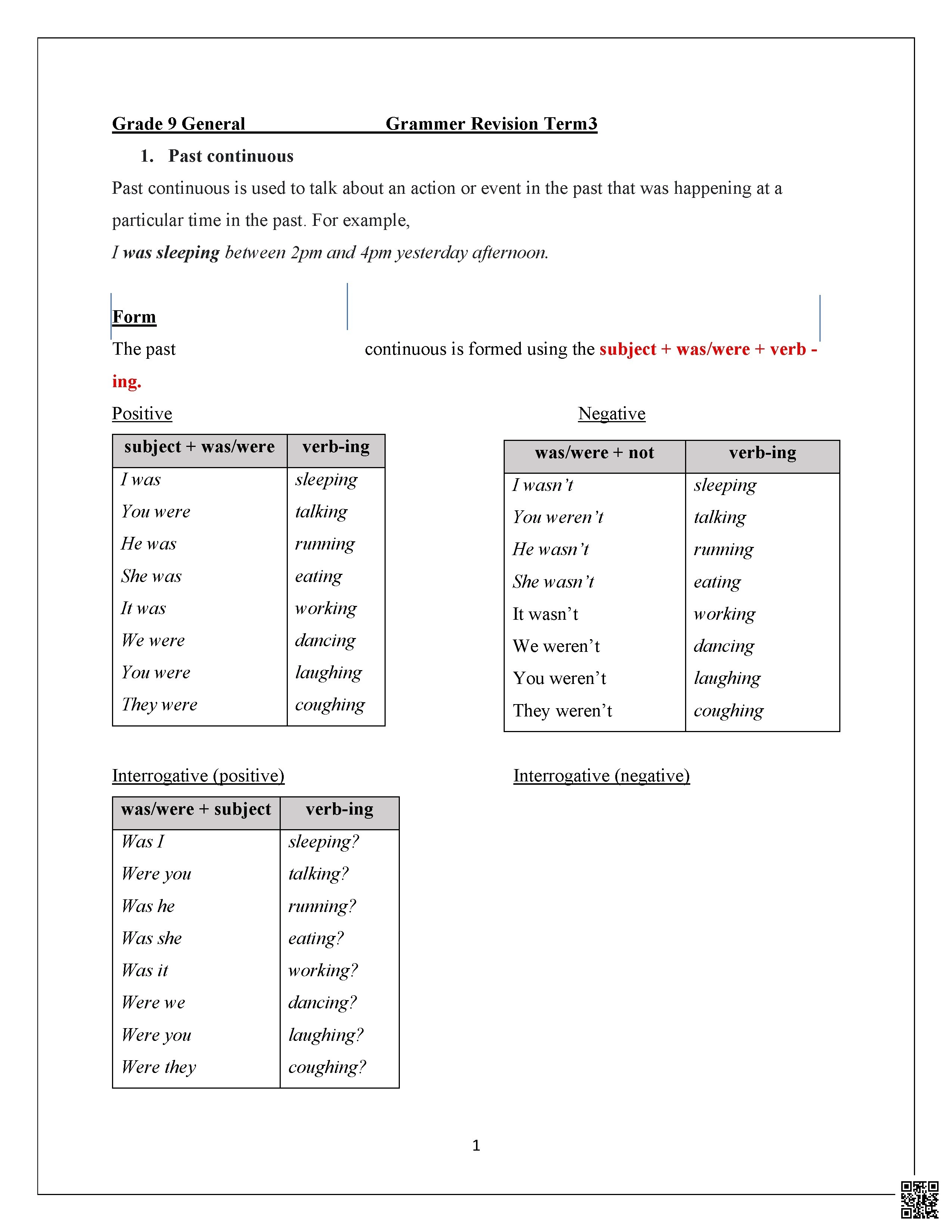 Grammar Revision