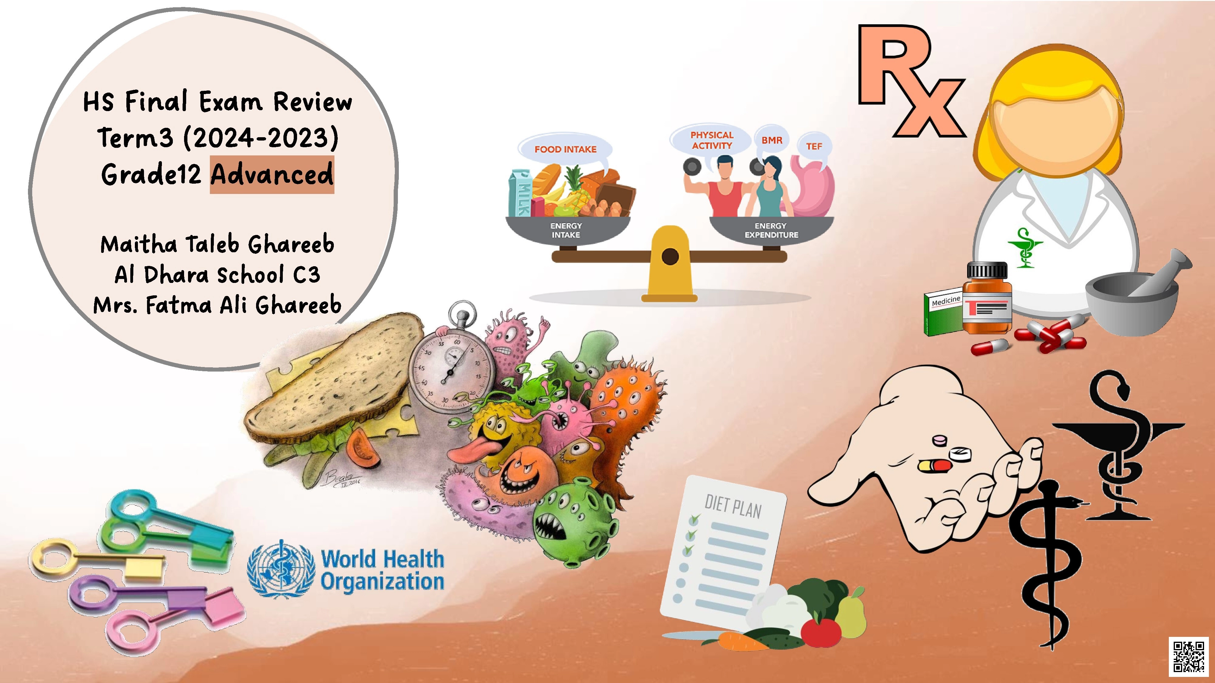مذكرة الوحدة التاسعة Pharmacy والوحدة العاشرة Food safety abd hygiene المسار المتقدم - علوم صحية - الصف الصف الثاني عشر - الفصل الفصل الثالث