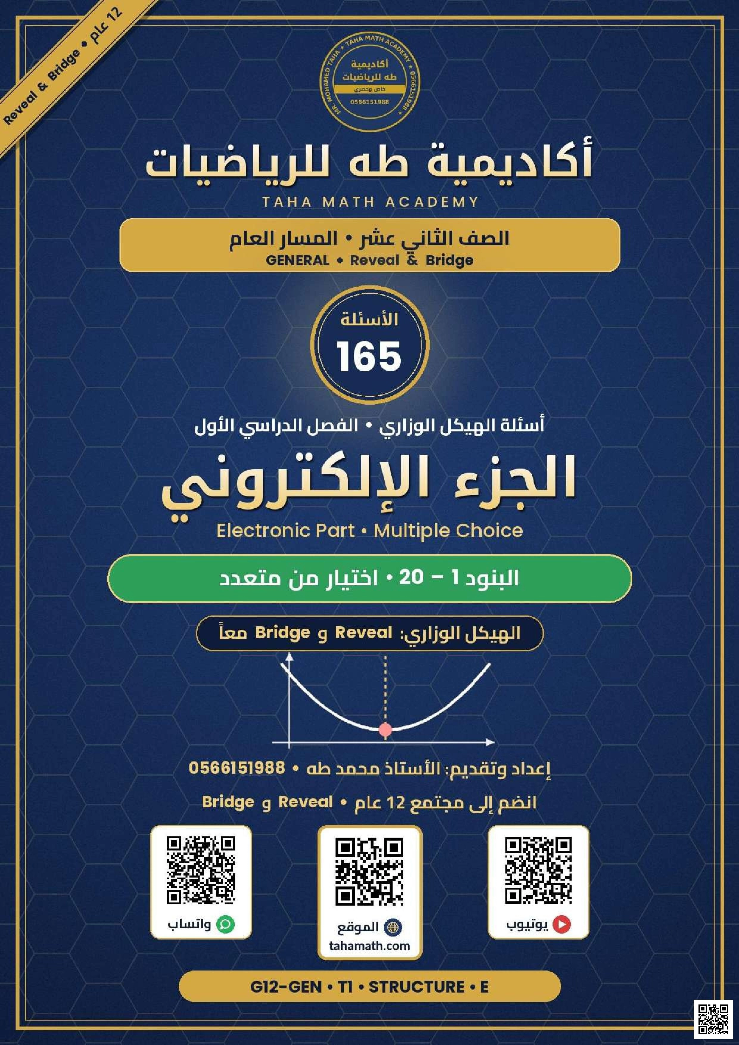 أسئلة الهيكل الوزاري لتحليل خواص الدوال التربيعية