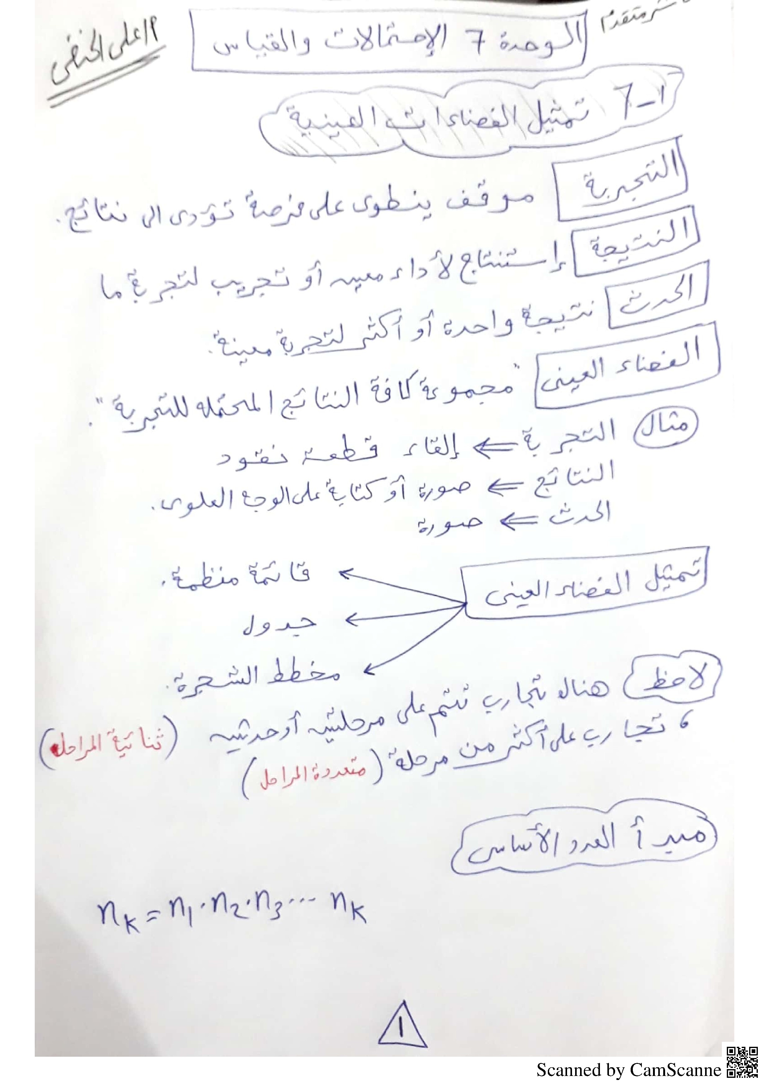 تمارين موجهة في مبدأ العد والاحتمالات