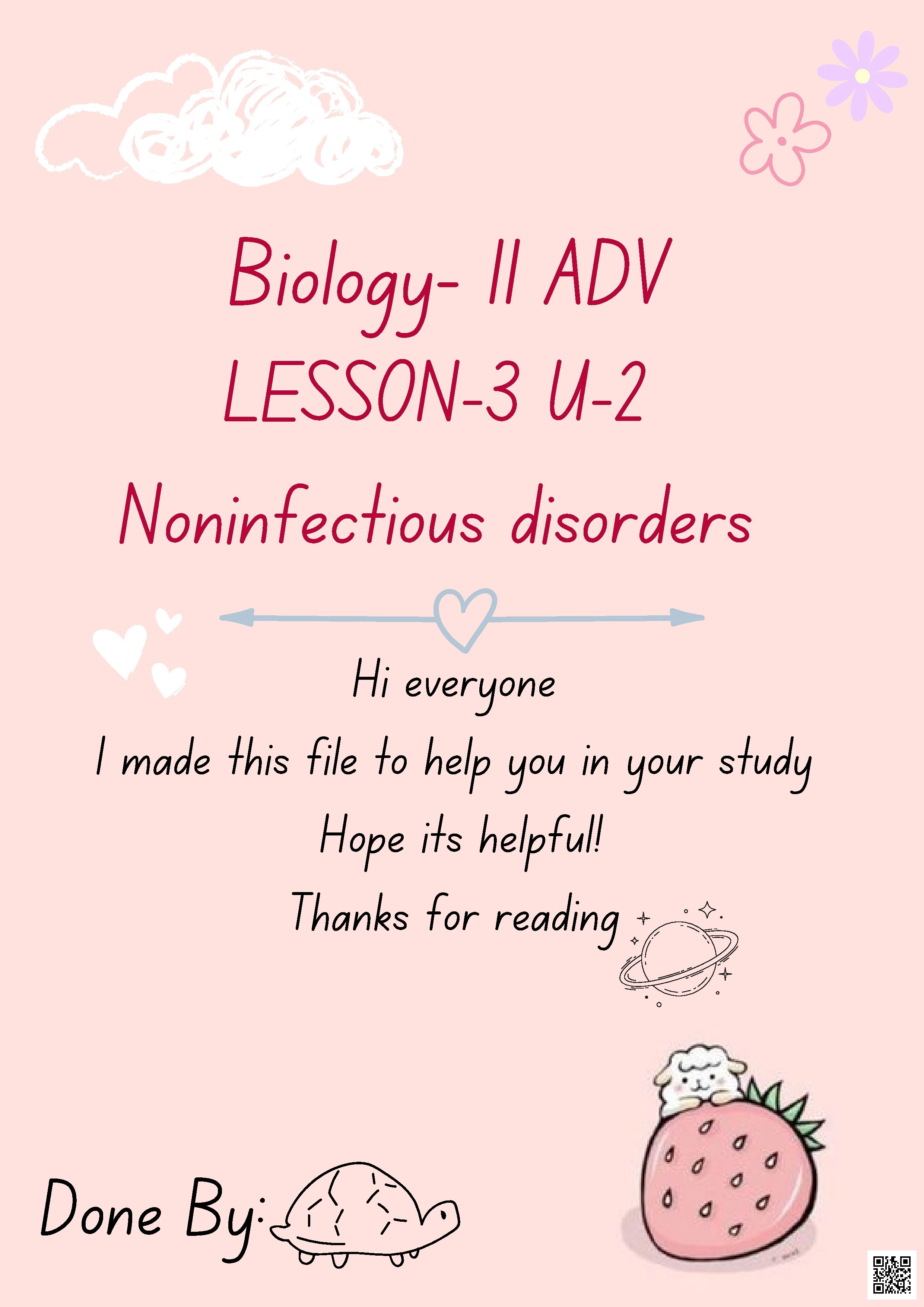 Noninfectious disorders