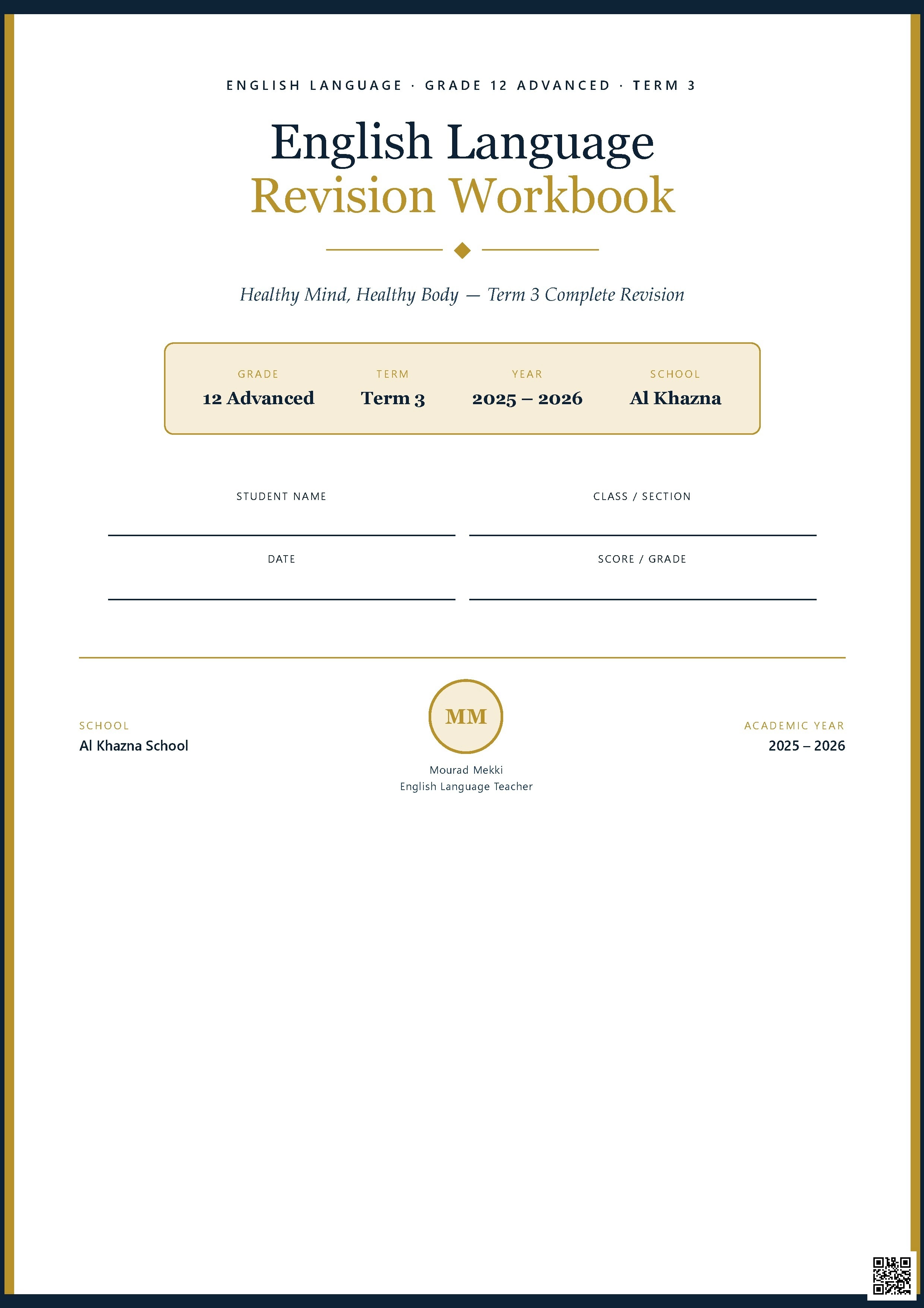 English Language Revision Workbook