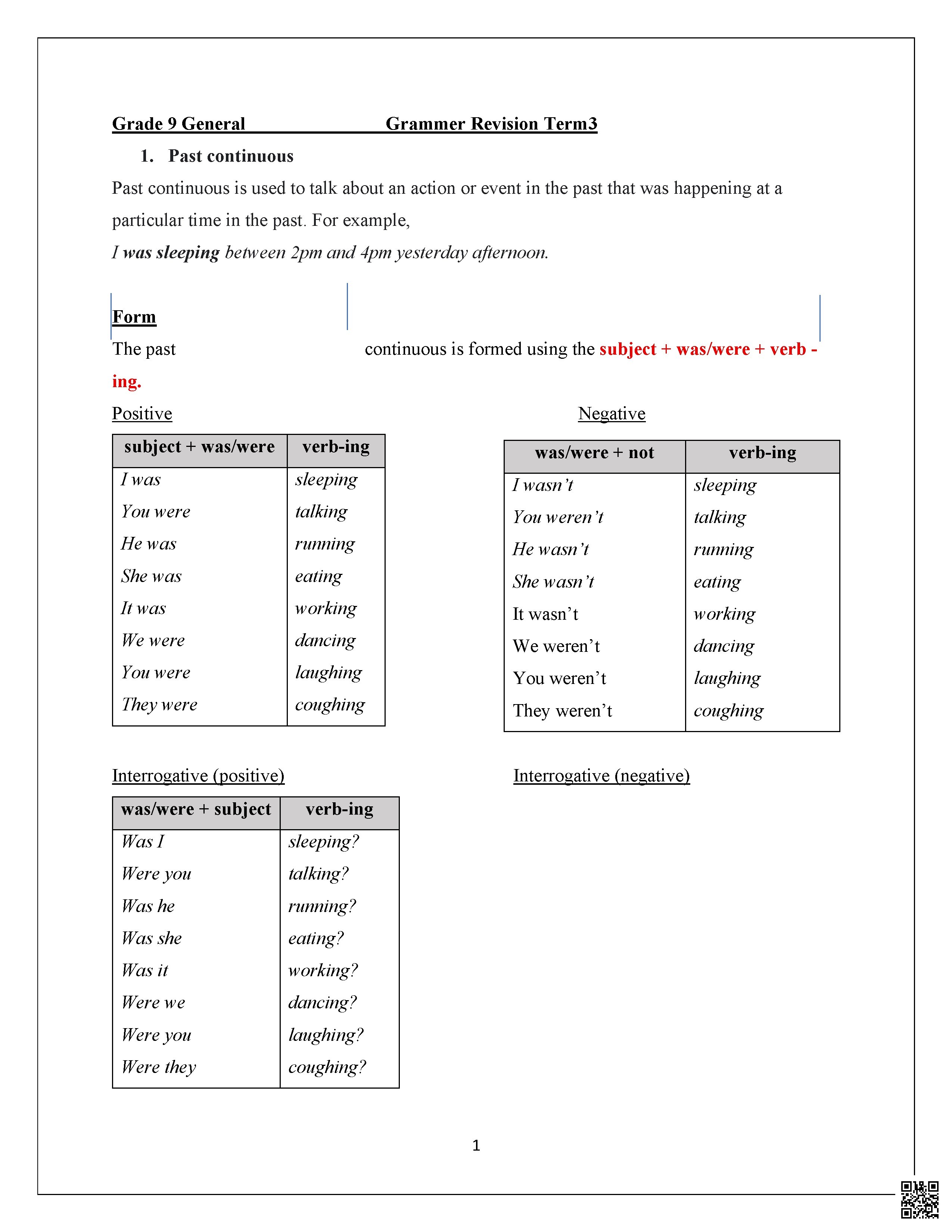 Grammar Revision