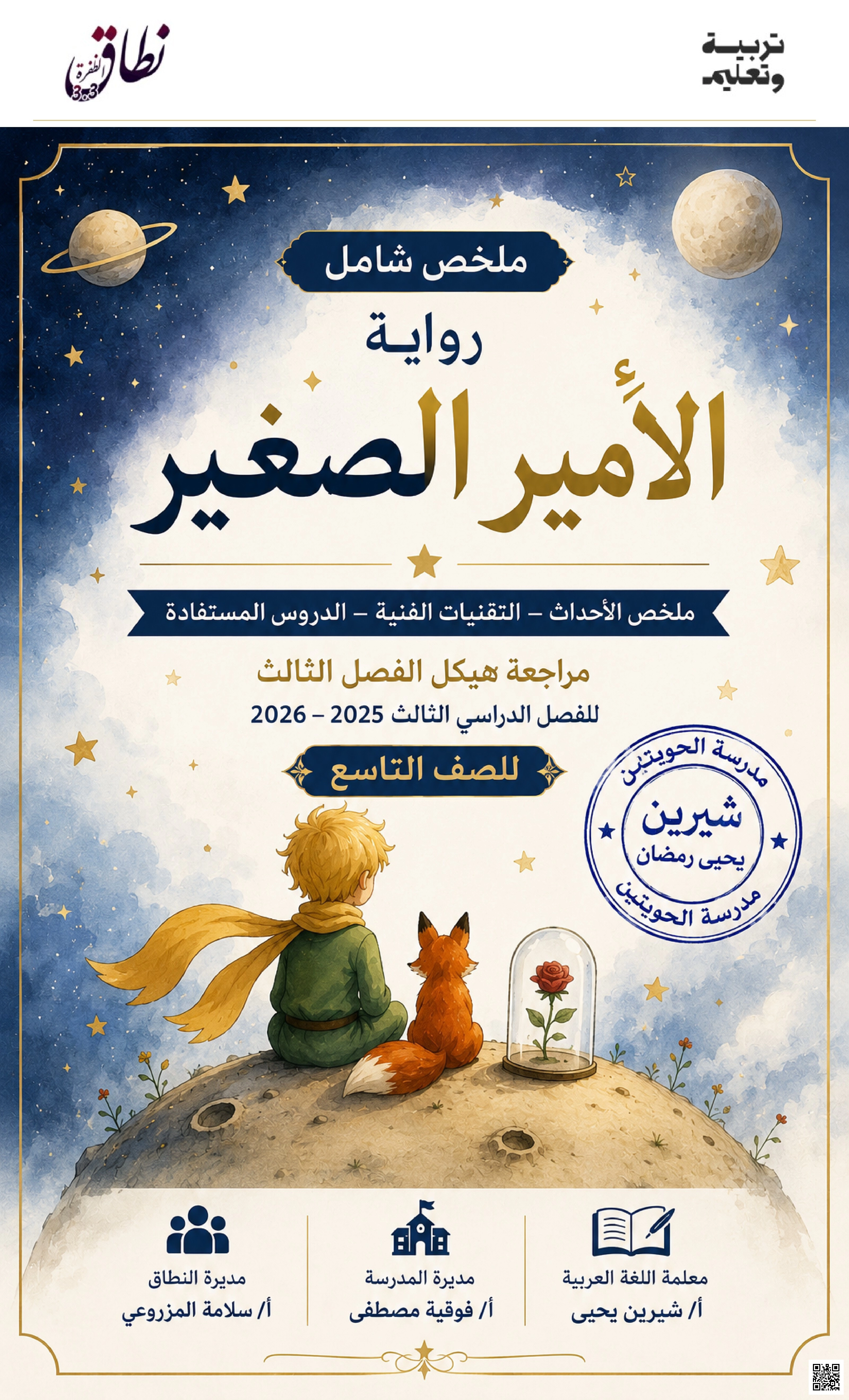ملخص شامل رواية الأمير الصغير