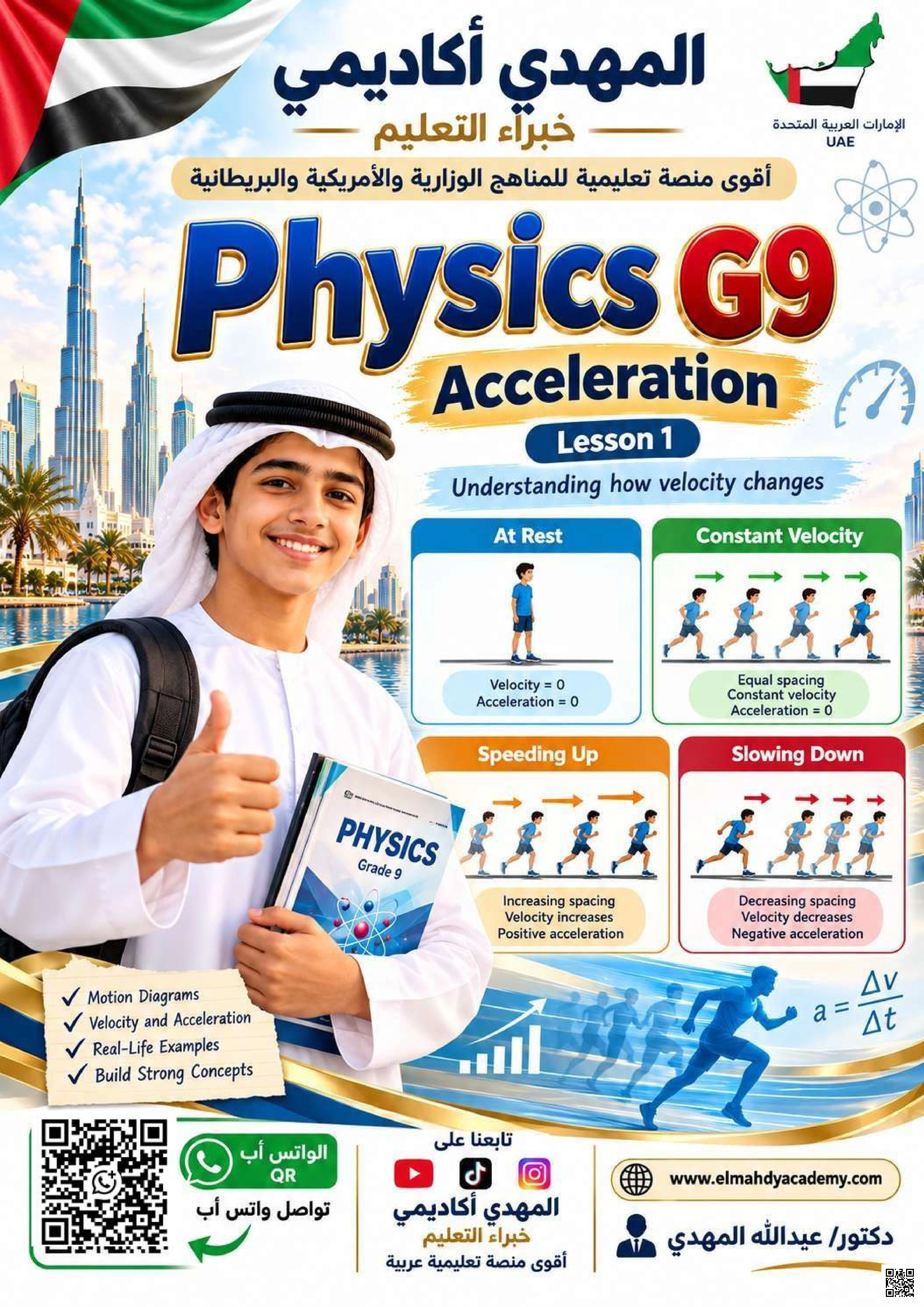 شرح مفاهيم التسارع ومخططات الحركة