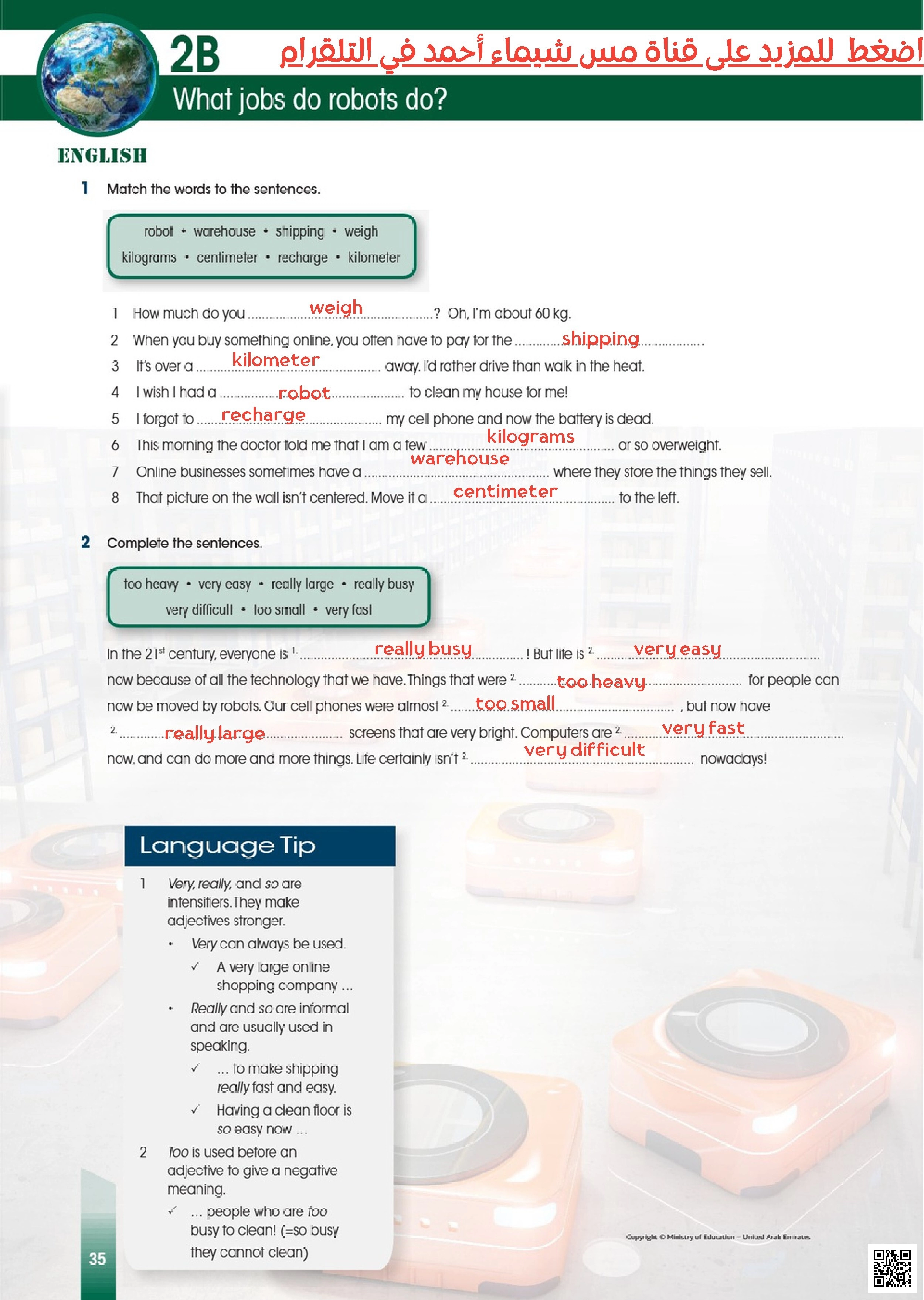 What jobs do robots do? - Workbook Unit 2