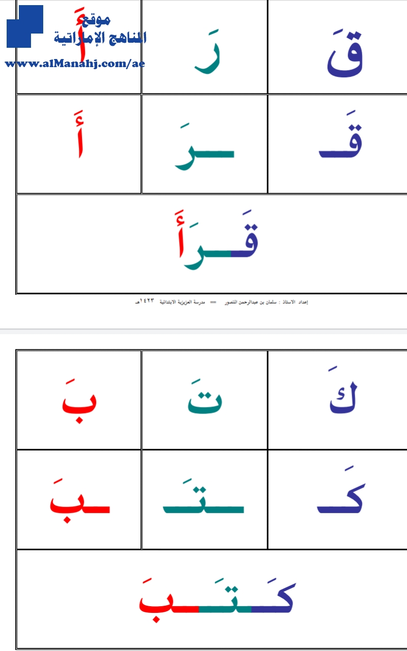 أتعلم التهجئة الحروف Kg2 لغة عربية الفصل الأول 2019 2020 المناهج الإماراتية