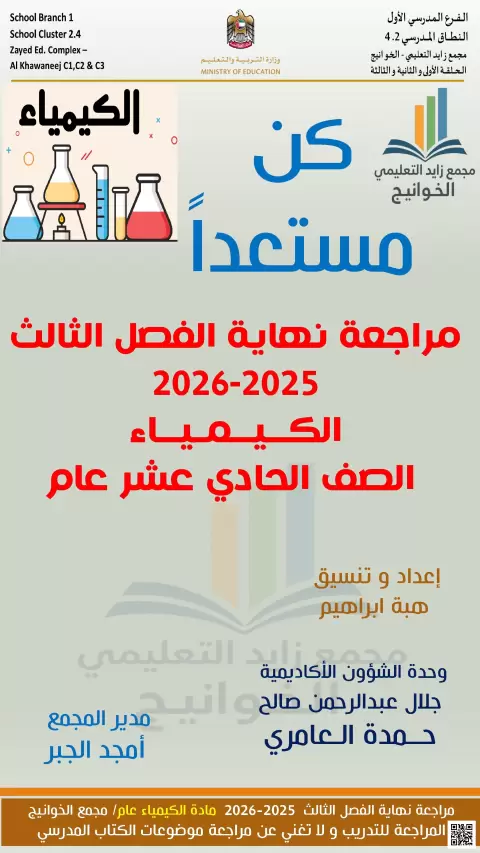 كن مستعدا مراجعة نهاية الفصل 2026م غير محلول