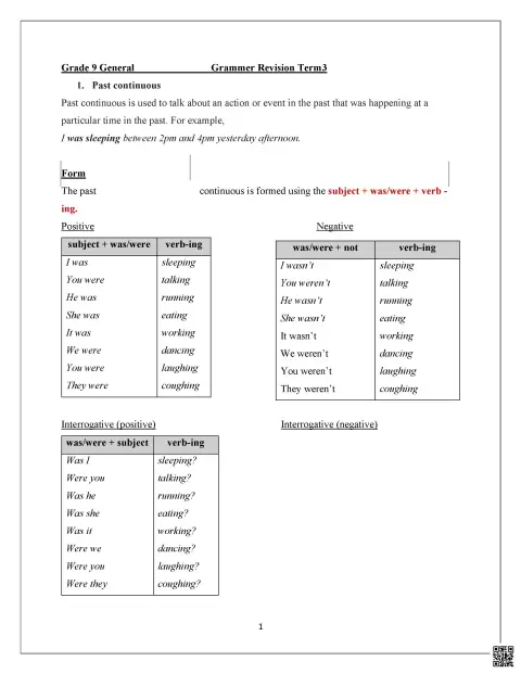 Grammar Revision