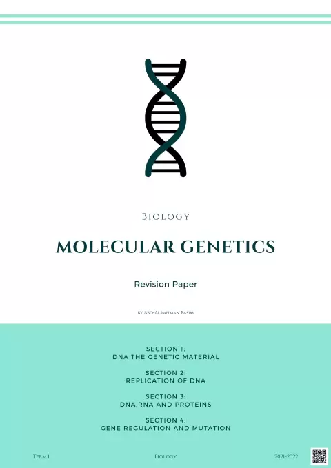Molecular Genetics Revision Paper مجاب