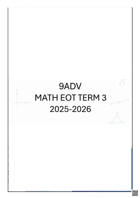 9ADV MATH EOT TERM 3 2025-2026