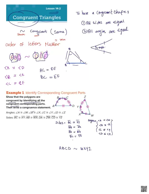 Congruent Triangles - Module 14