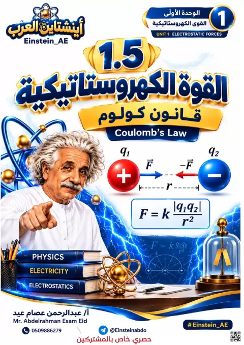 أسئلة تدريبية على القوى الكهروستاتيكية ومبدأ التراكب