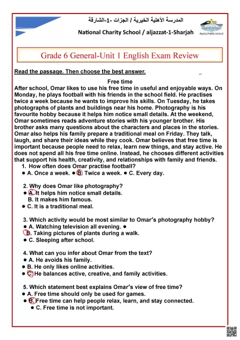 Unit 1 English Exam Review
