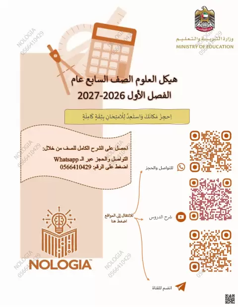 تجميع للهيكل الوزاري - منهج عربي -  2027 غير محلول