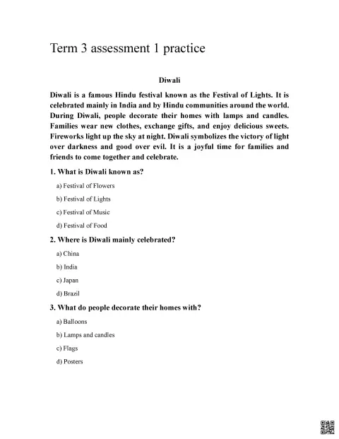 Term 3 assessment 1 practice