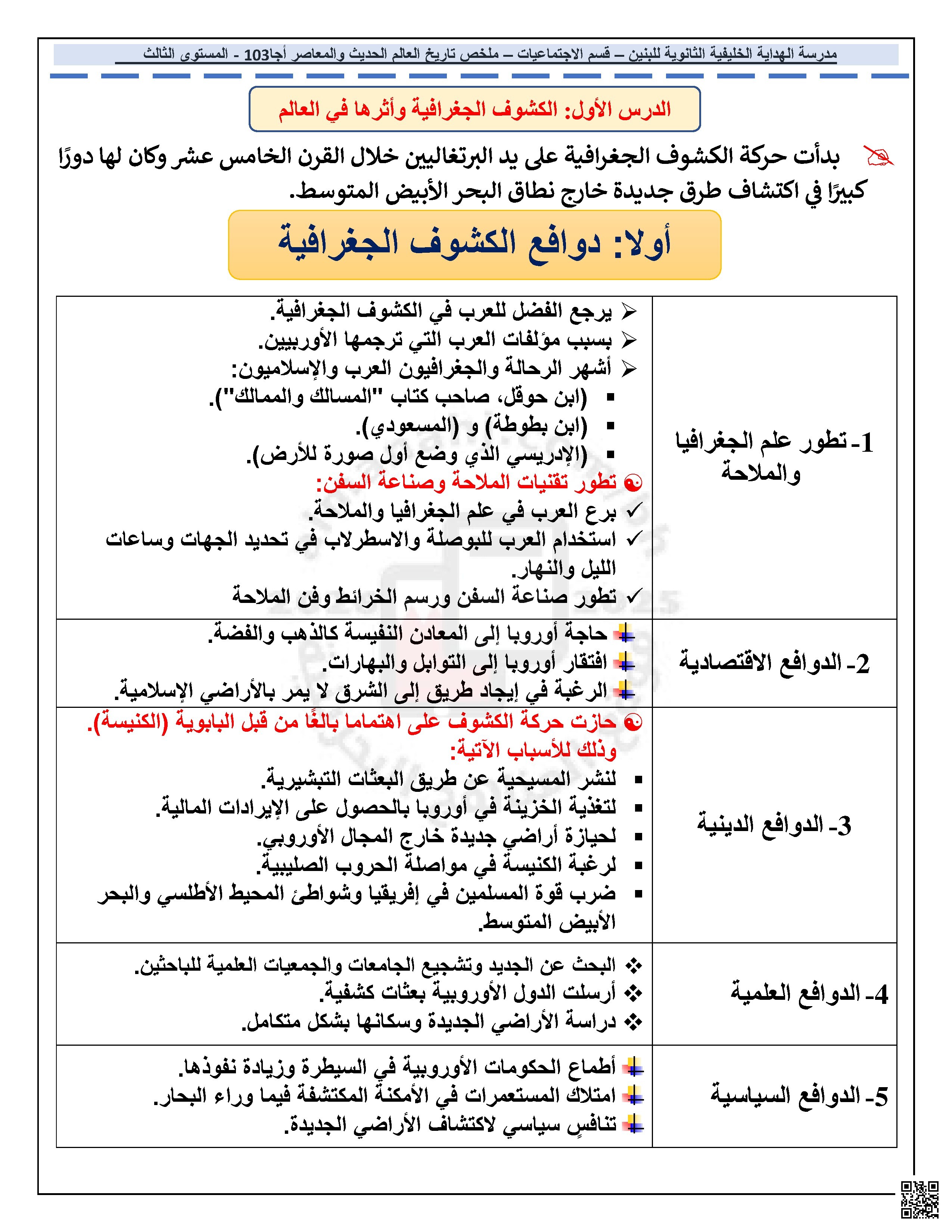مذكرة أجا 103 نهاية فصل اول