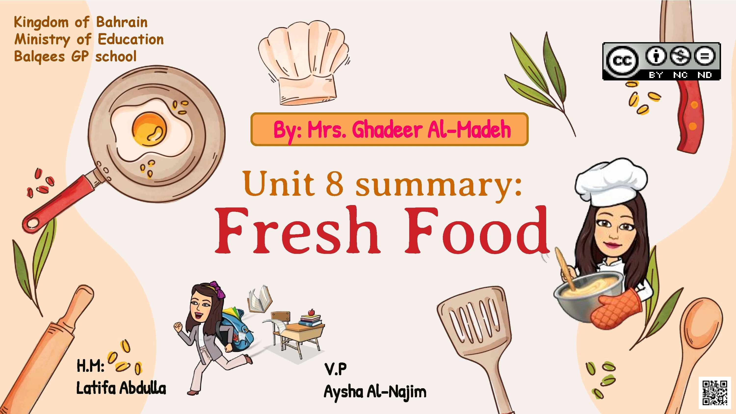ملخص الوحدة الثامنة: الطعام الطازج (Fresh Food)