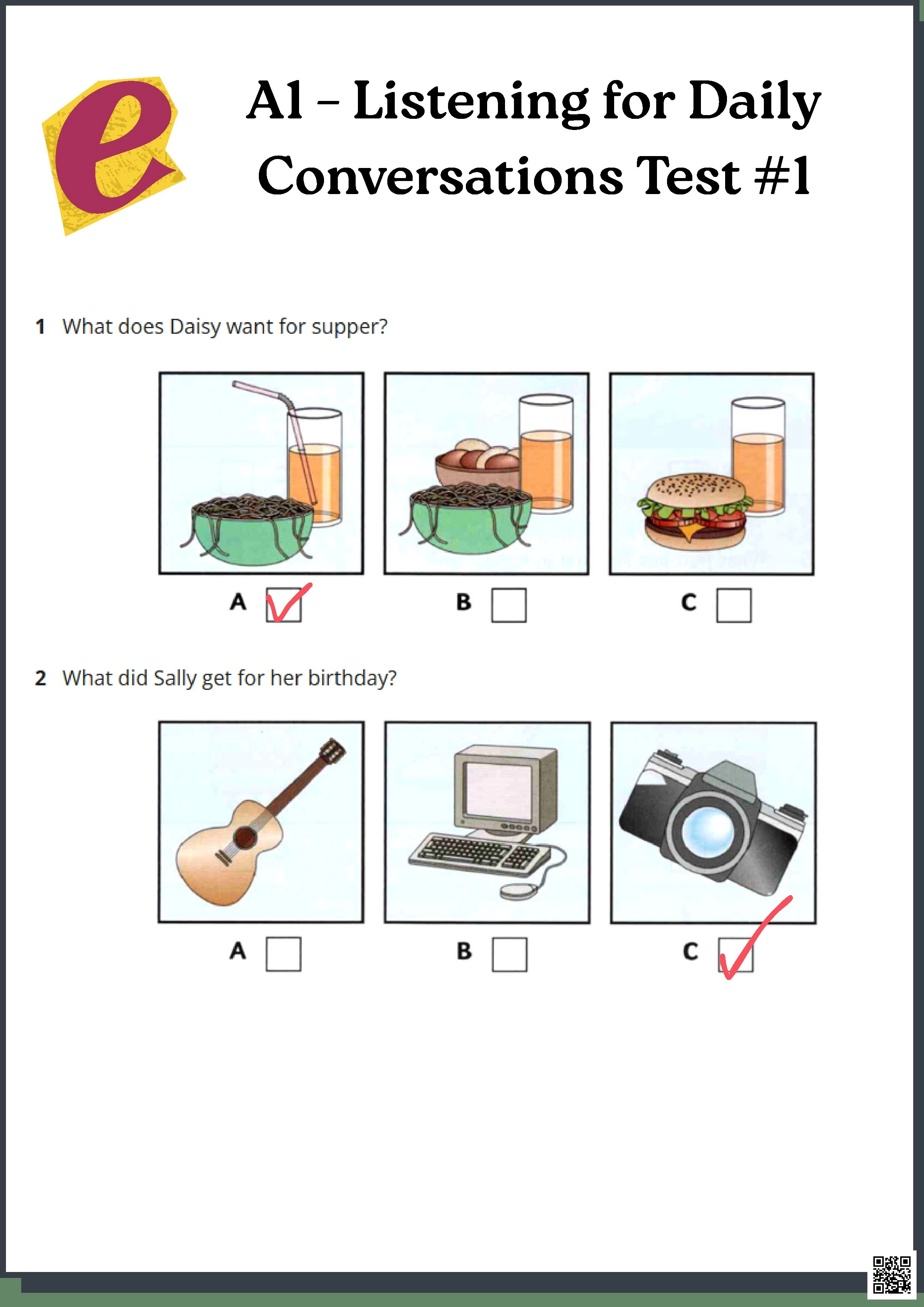 إجابة مراجعة اختبار 1 semester 2 test 1 revision