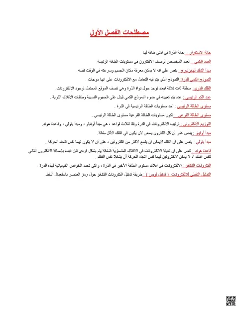 ملخص مصطلحات