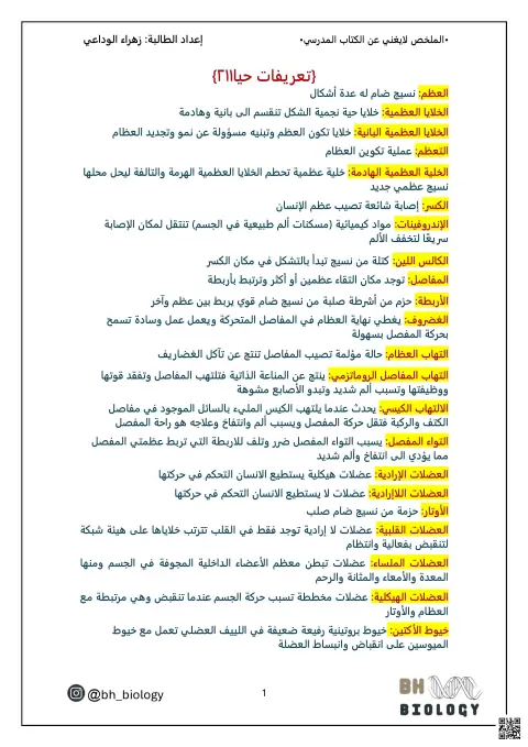 ملخص مصطلحات