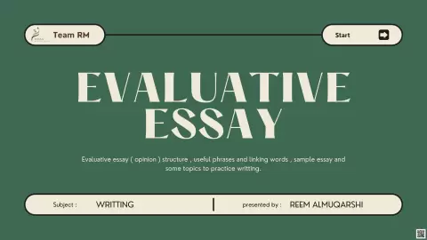 Evaluative Essay