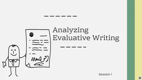 Analyzing Evaluative Writing