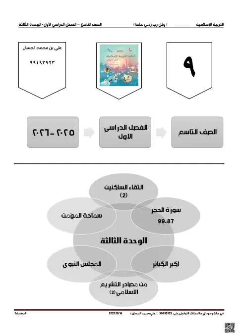 أوراق عمل محلولة لدرس التقاء الساكنين