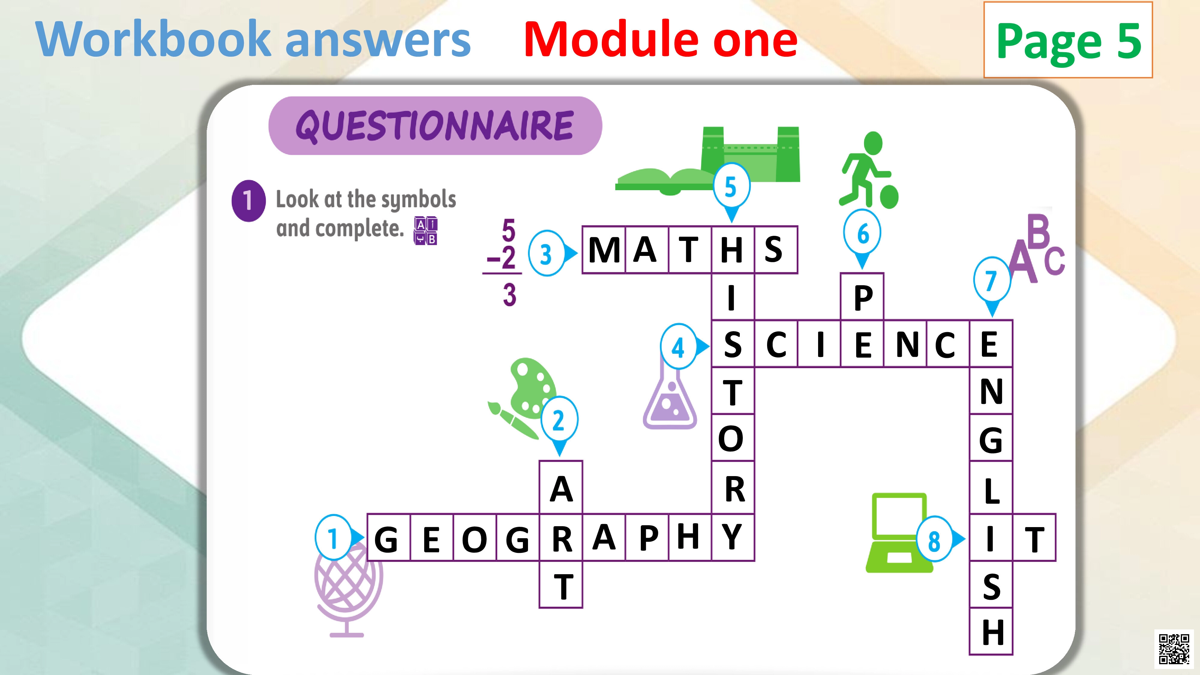 حل تدريبات كتاب التمارين الوحدة الأولى - لغة انجليزية - الصف المستوى الخامس - الفصل الفصل الأول