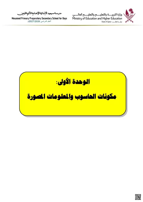 مكونات الحاسوب والمعلومات المصورة