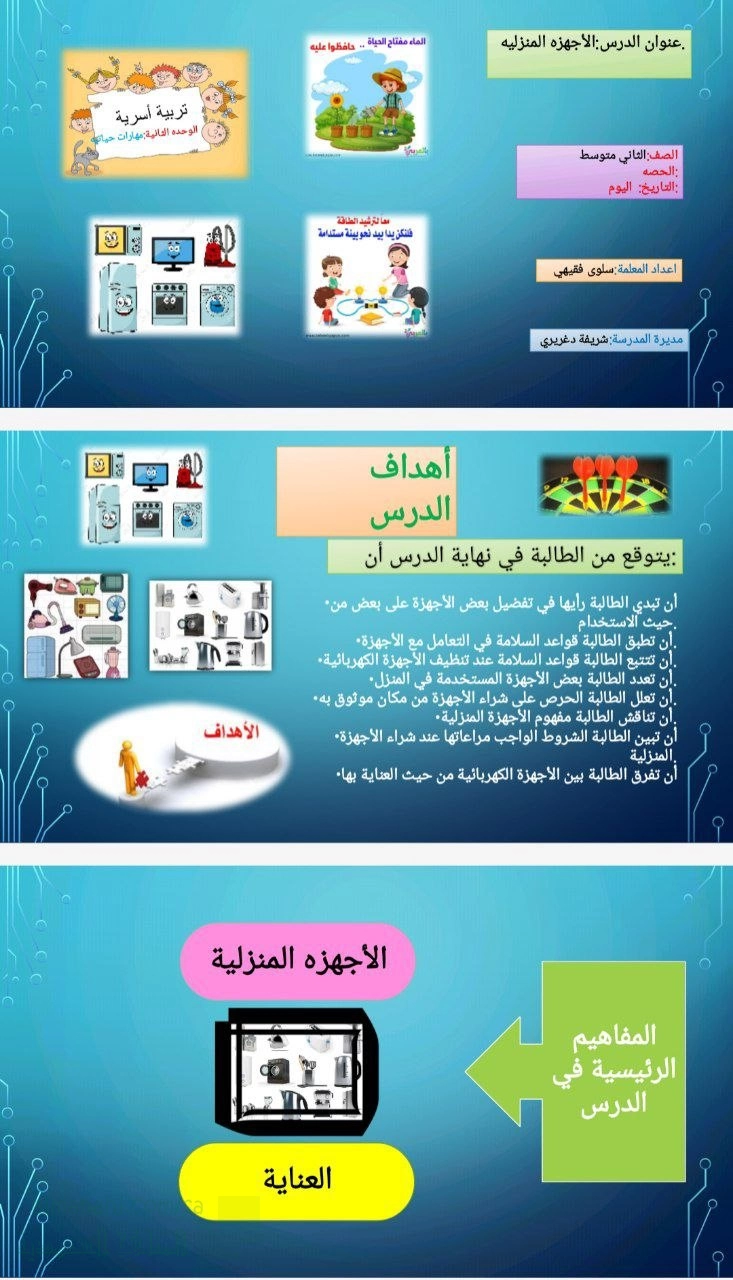 شرح درس الأجهزة المنزلية ملف3