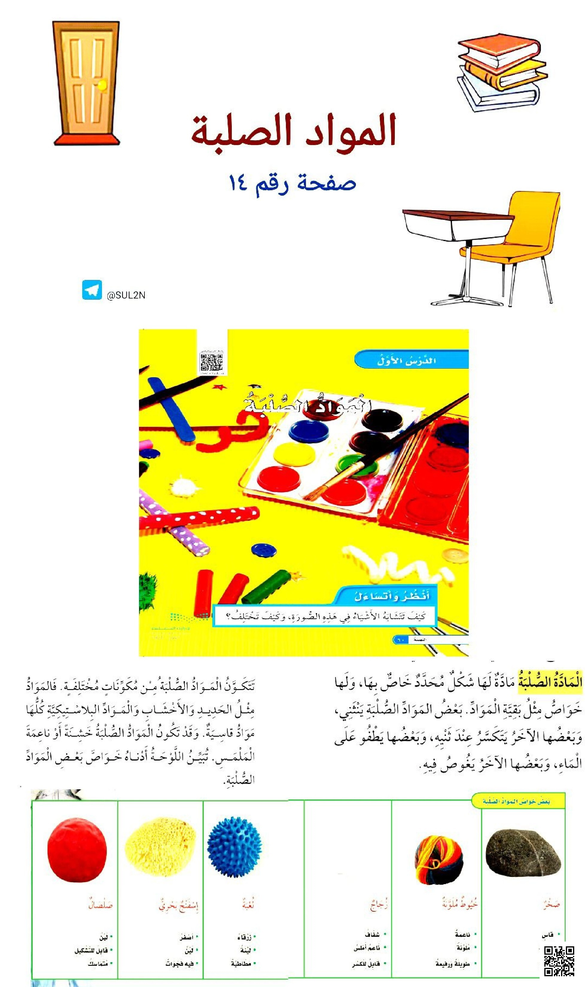 ملخص تعليمي مفصل لدرس المواد الصلبة - علوم - الصف الصف الثاني - الفصل الفصل الثاني