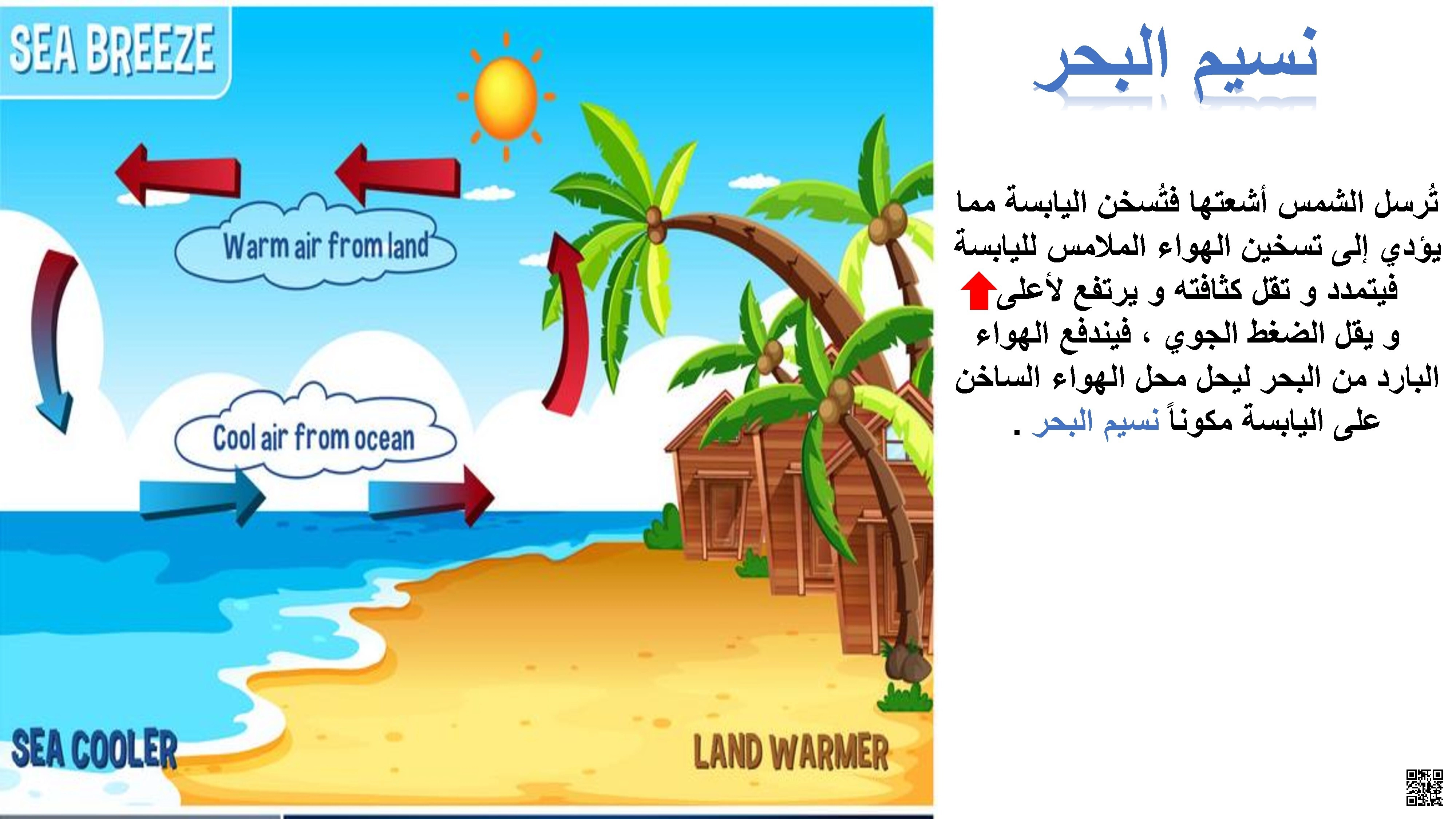 نسيم البر والبحر والجبل والوادي تفسير علمي لظواهر طبيعية - علوم - الصف الصف الثالث - الفصل الفصل الثاني