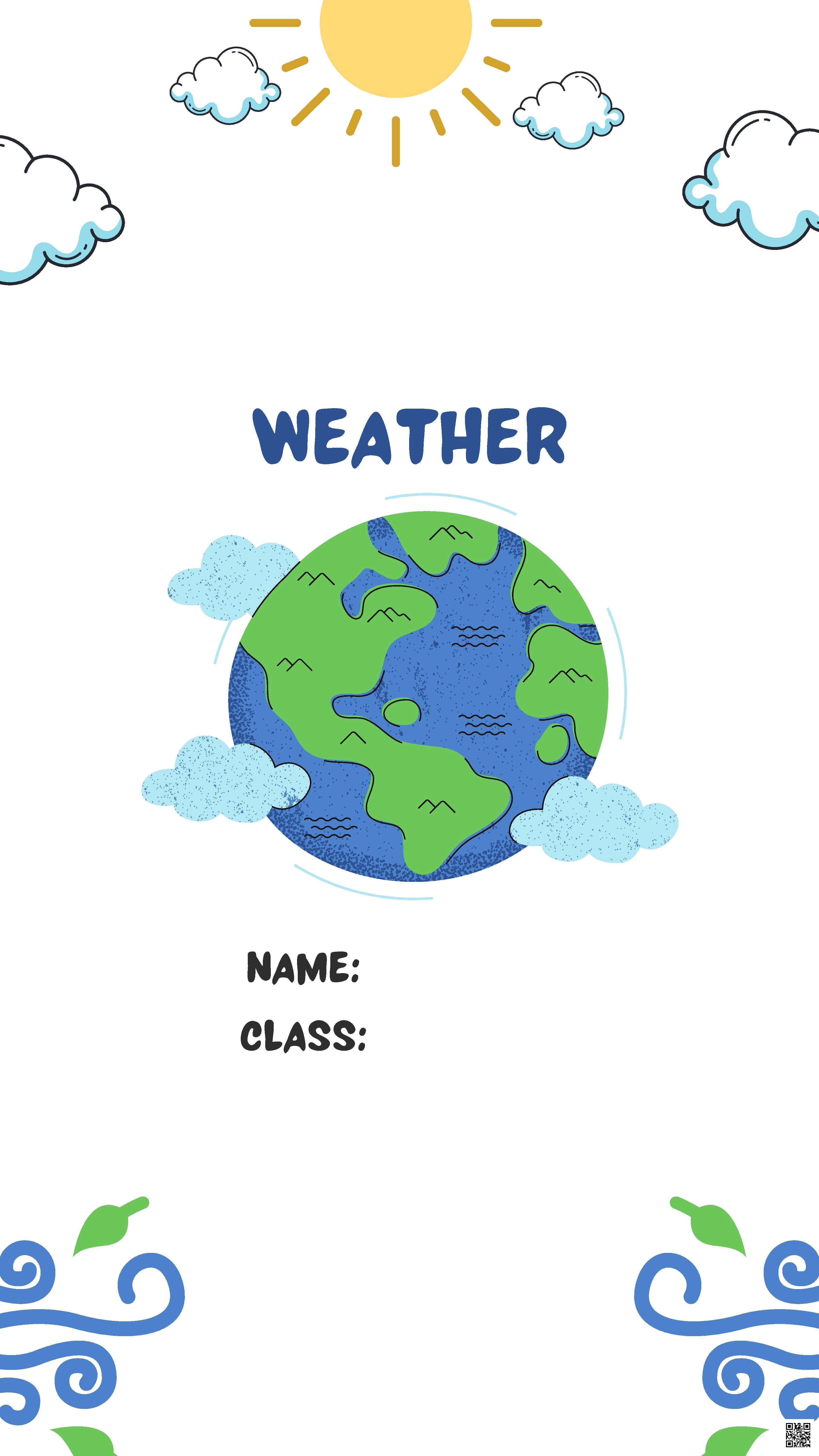 مطوية الطقس والفصول الأربعة - لغة انجليزية - الصف الصف الرابع - الفصل الفصل الثاني