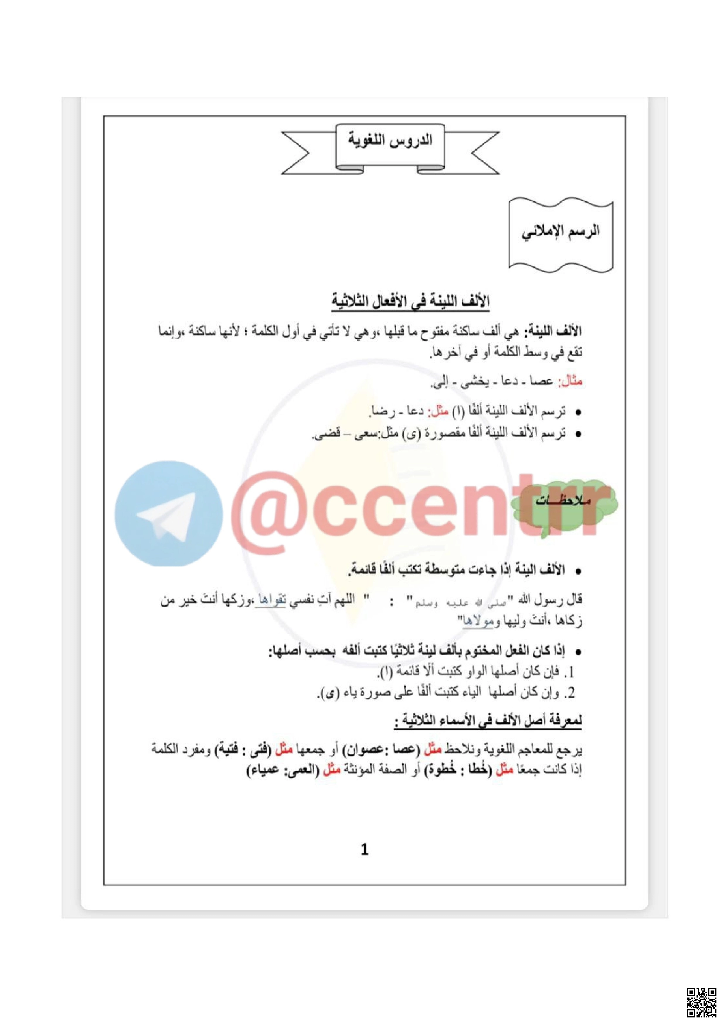 تلخيص شامل لدروس مادة لغتي قواعد نحوية وإملائية وصرفية - لغة عربية - الصف الصف الثالث المتوسط - الفصل الفصل الأول