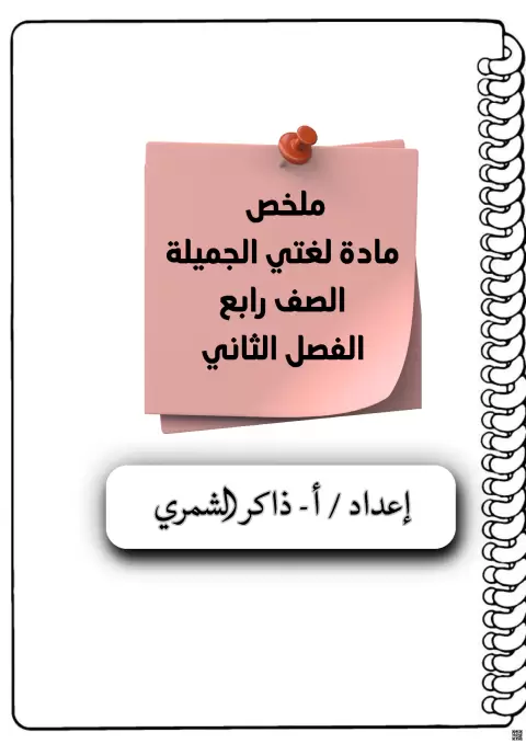 ملخص المنهج القواعد النحوية والإملائية وأنواع الجموع والمفعول المطلق