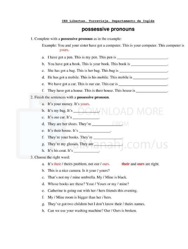 Inglês - friends worksheet